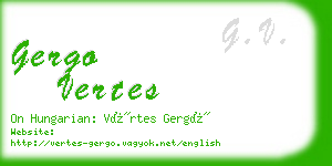 gergo vertes business card